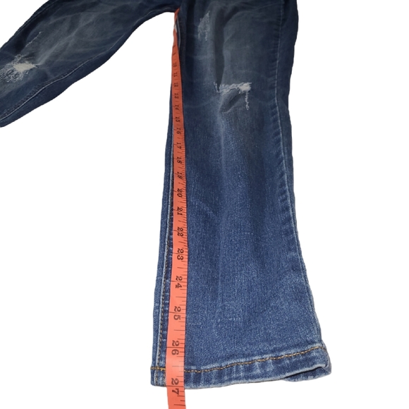 VIGOSS MATERNITY JEANS WOMEN 31 BLUE DENIM DISTRESSED BELLY SUPPORT WAIST - Picture 6 of 10